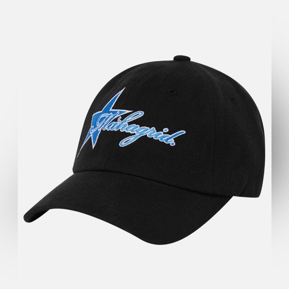 Mahagrid (Korean brand) Black Star Logo Ball Cap Hat Black Blue Unisex Musinsa